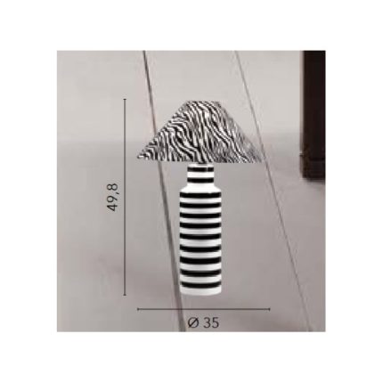 kenya ceramic table lamp with e14 fabric shade