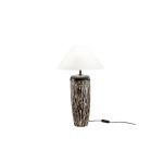 savana ceramic table lamp with e27 fabric lampshade