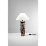 savana ceramic table lamp with e27 fabric lampshade (3)